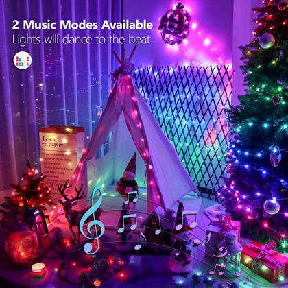 Imagem de Pacote com 2 luzes Fairy String Lights BrizLabs de 20 m 200 LED que mudam de cor
