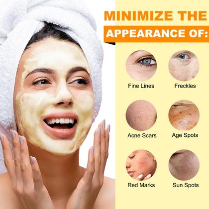 Imagem de Pacote com 2 mousse de limpeza de açafrão, limpador facial com ácido kójico para lavar o rosto e firmar a pele, remova o excesso de queratina e limpe profundamente os poros 150 ml
