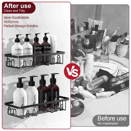Imagem de Pacote com 2 prateleiras de chuveiro adesivas Shower Caddy Getsrichfc