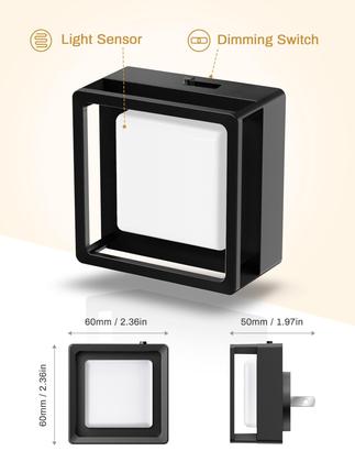 Imagem de Pacote com 2 sensores LED de luz noturna DoresShop Dusk-to-Dawn