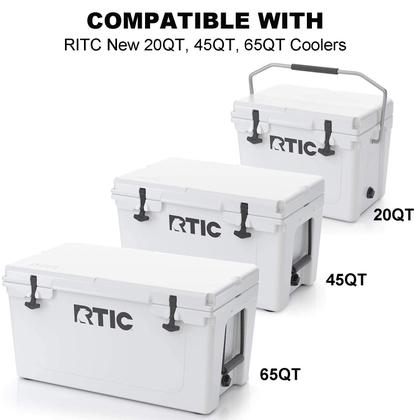 Imagem de Pacote com 2 tampões de drenagem para refrigeradores RTIC compatíveis com 20/45/65QT