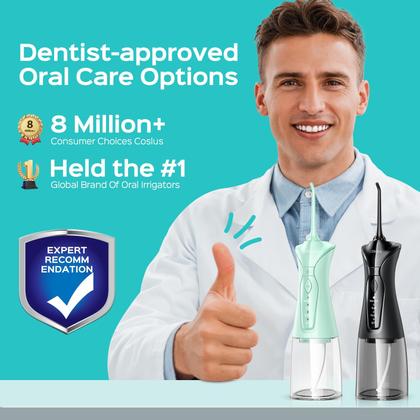 Imagem de Pacote com 2 unidades Water Flosser COSLUS para dentes com 3 modos e 8 níveis