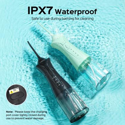 Imagem de Pacote com 2 unidades Water Flosser COSLUS para dentes com 3 modos e 8 níveis