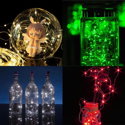 Imagem de Pacote com 24 baterias Fairy String Lights WATERGLIDE, 2,12 m, multicolorida