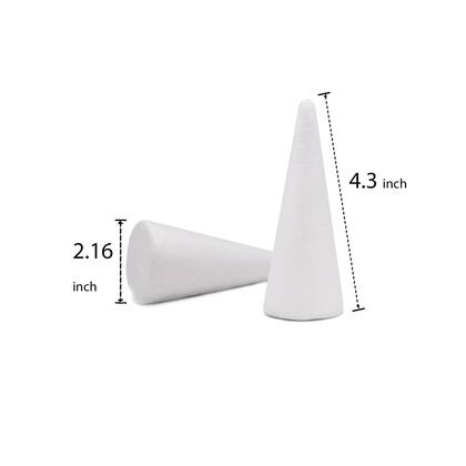 Imagem de Pacote com 24 cones de espuma de poliestireno Crafare, 5x10 cm DIY Crafts