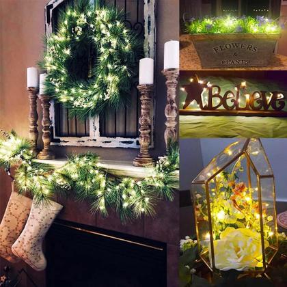 Imagem de Pacote com 24 Fairy String Lights Rivokeer, 7 pés e 20 LED, impermeável