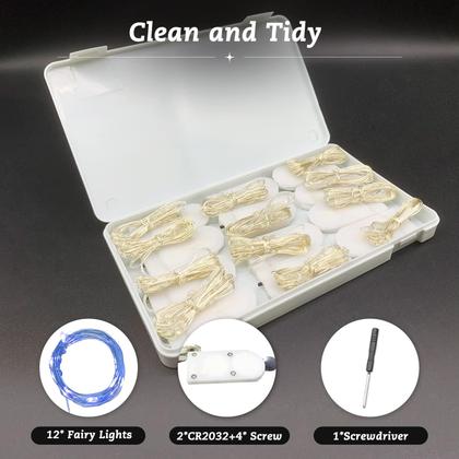 Imagem de Pacote com 24 Fairy String Lights Rivokeer, 7 pés e 20 LED, operado por bateria