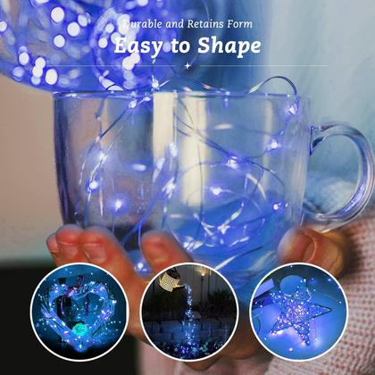Imagem de Pacote com 24 Fairy String Lights Rivokeer, 7 pés e 20 LED, operado por bateria