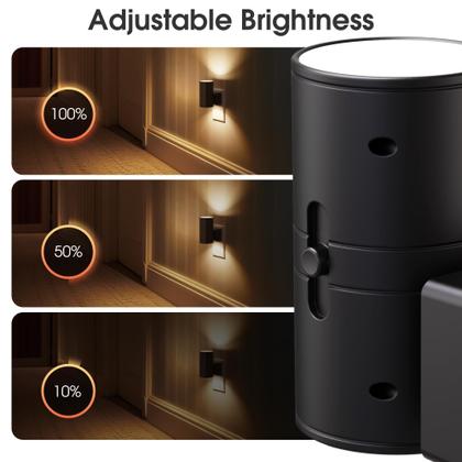 Imagem de Pacote com 4 sensores LED Night Light Briignite Plug-in Dusk to Dawn