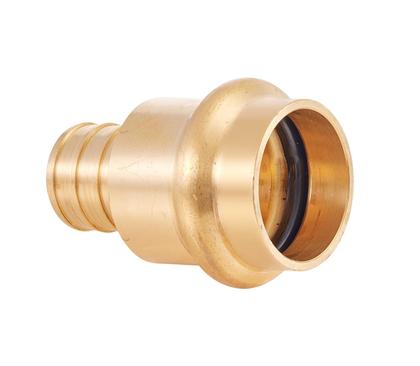 Imagem de (Pacote com 5) Adaptadores de latão EFIELD Prensa de 3/4 polegadas X 3/4 polegadas PEX Crimp Coupling