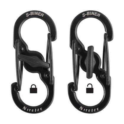 Imagem de Pacote com 5 mosquetões Nite Ize S-Biner MicroLock em aço inoxidável