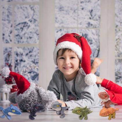 Imagem de Pacote com 6 bonecos de ação de dinossauro AUKSKY com bocas móveis para crianças a partir de 3 anos