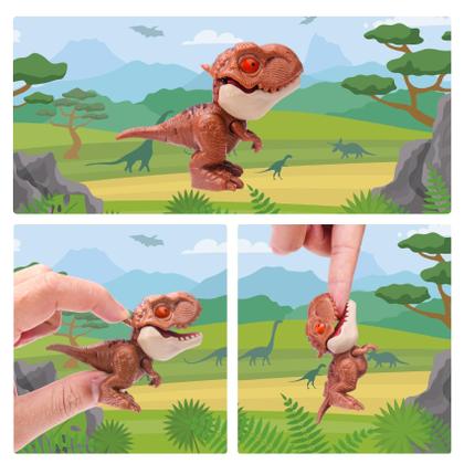 Imagem de Pacote com 6 bonecos de ação de dinossauro AUKSKY com bocas móveis para crianças a partir de 3 anos