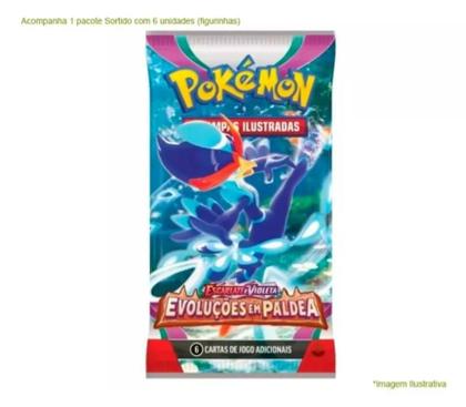 Imagem de Pacote Com 6 Figurinhas Pokémon Escarlate E Violeta Original