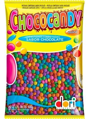 Pacote Confete Confeitos tipo mm Dori Chococandy 500g - Sabor Chocolate Imagem de Pacote Confete Confeitos tipo mm Dori Chococandy 500g - Sabor Chocolate