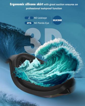 Imagem de Pacote de 2 óculos de natação Aegend Kids para meninos e meninas de 3 a 14 anos