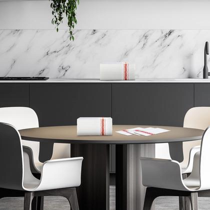 Imagem de Pacote de 200 toalhas de mão descartáveis Spiareal para banheiro de hóspedes