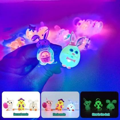 Imagem de Pacote de 24 ovos de Páscoa com anéis 3D Finger Lights Up para crianças