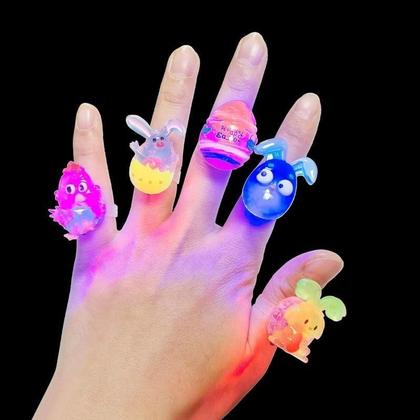 Imagem de Pacote de 24 ovos de Páscoa com anéis 3D Finger Lights Up para crianças
