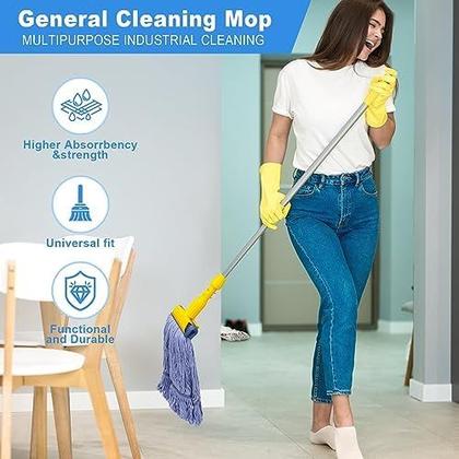 Imagem de Pacote de 6 cabeças de recarga String Cotton Mop para uso comercial