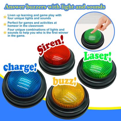 Imagem de Pacote de 8 Answer Buzzers Gelabur para sala de aula de jogos de perguntas e respostas