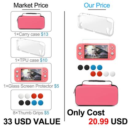 Nintendo Switch Lite コーラル + ケース Pacote de acessórios Nintendo Switch Lite Carry Case Coral