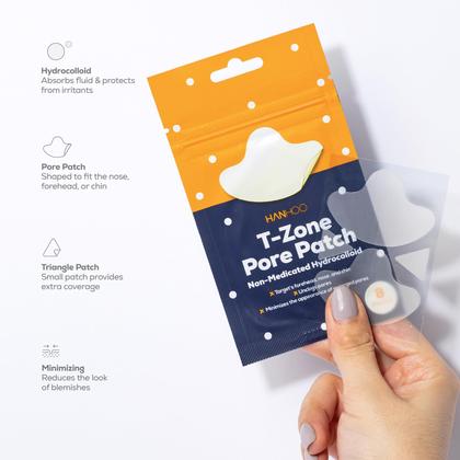 Imagem de Pacote de adesivos de poros HANHOO T-Zone 24 Pore Patches 24 Blemish