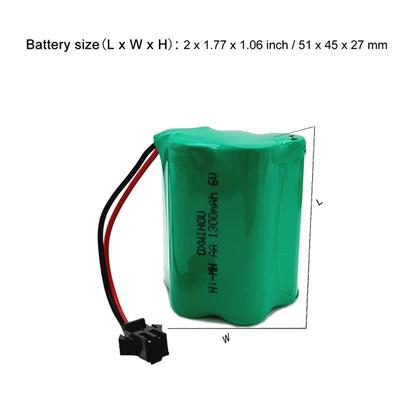 Imagem de Pacote de bateria recarregável OXWINOU 6V 1300mAh Ni-MH AA (pacote com 2)