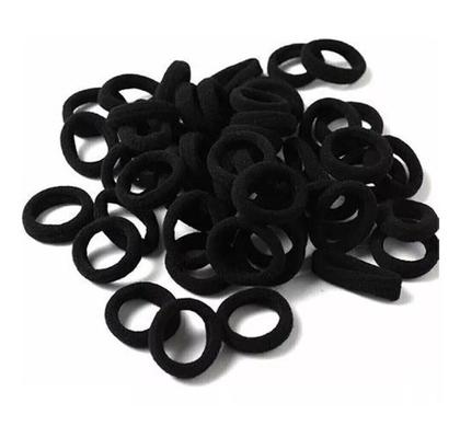 Imagem de Pacote de Elástico de Cabelo Meia Preto Kids c/72un -Bellesa