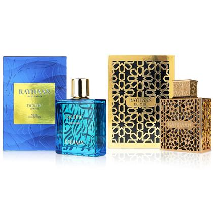 Pacote de fragrâncias RAYHAAN Elixir e Pacific Eau de Parfum 100mL