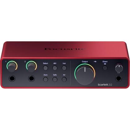 Imagem de Pacote de interface de áudio Focusrite Scarlett 2i2 USB-C de 4ª geração