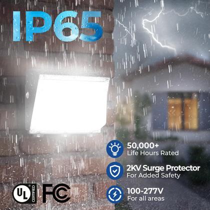 Imagem de Pacote de luz LED de parede CINOTON 120W comutável 100-277V IP65
