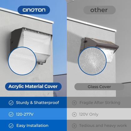 Imagem de Pacote de luz LED de parede CINOTON 120W comutável 100-277V IP65