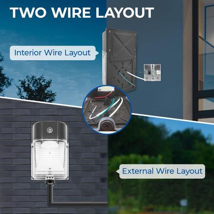 Imagem de Pacote de parede LED CINOTON 26W 3000LM 5000K IP65 100-277V Pacote com 4