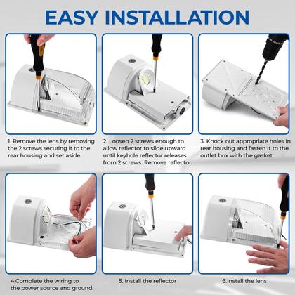 Imagem de Pacote de parede LED CINOTON 26W Dusk to Dawn Sensor 3000LM