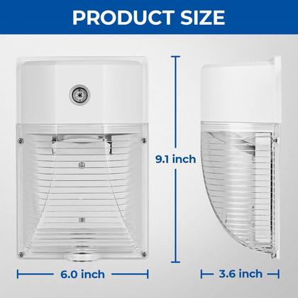 Imagem de Pacote de parede LED CINOTON 26W Dusk to Dawn Sensor 3000LM