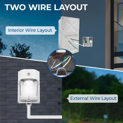 Imagem de Pacote de parede LED CINOTON 26W Dusk to Dawn Sensor 3000LM