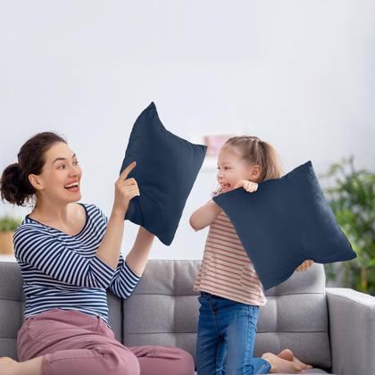 Imagem de Pacote de roupa de cama Throw Pillows Insert Utopia com 2 almofadas marinhas de 40 x 40 cm