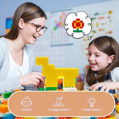 Imagem de Pacote de sortimento Building Bricks Bulk 300 unidades vermelhas para Lego