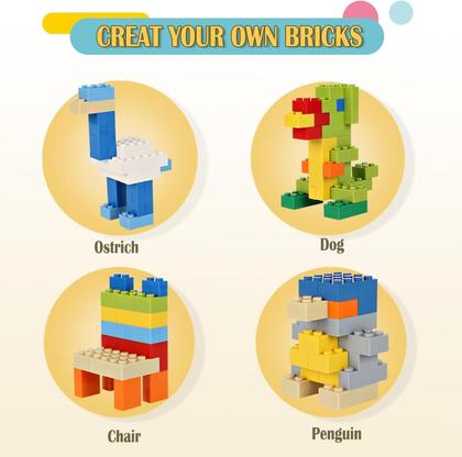 Imagem de Pacote de sortimento Building Bricks Bulk 300 unidades vermelhas para Lego