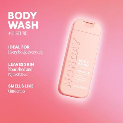 Imagem de Pacote de viagem Body Wash MONDAY Moisture de 90 ml (pacote com 4)