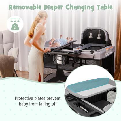 Imagem de Pacote e jogo Baby Playard HONEY JOY com berço 5 em 1