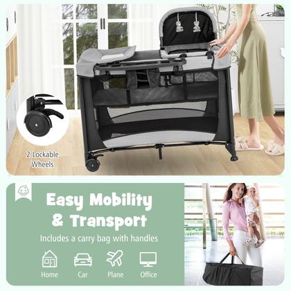 Imagem de Pacote e jogo Baby Playard HONEY JOY com berço 5 em 1