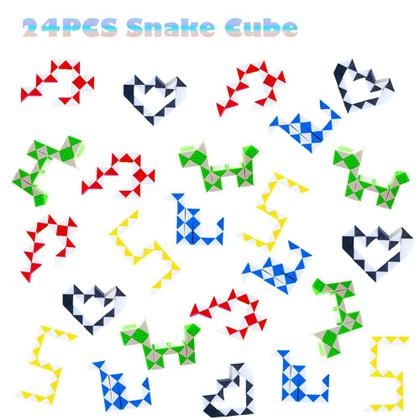 Imagem de Pacote Fidget Snake Cube NEEW com 24 unidades para encher sacolas de festas infantis