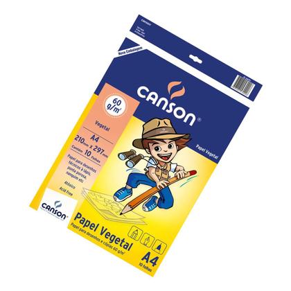 Imagem de Pacote Folha Vegetal A4 60g Canson 10 Folhas