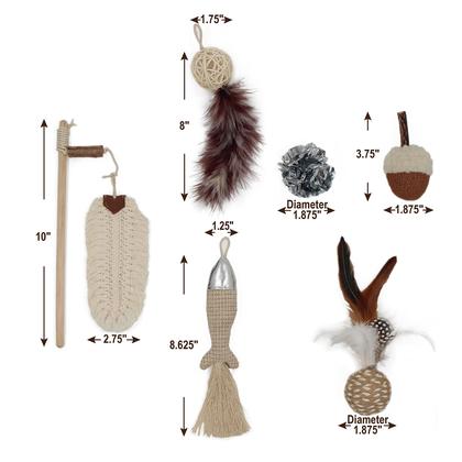 Imagem de Pacote premium de 6 sortimentos Cat Toy Jumpaws com Catnip e Silvervine