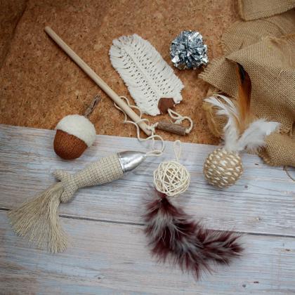 Imagem de Pacote premium de 6 sortimentos Cat Toy Jumpaws com Catnip e Silvervine