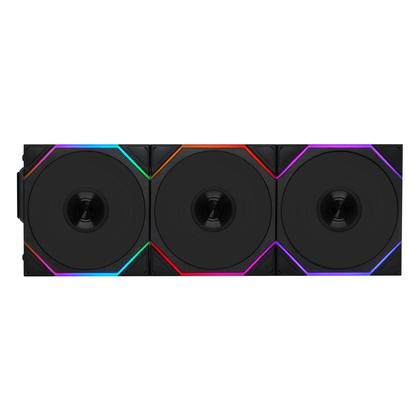 Imagem de Pacote triplo Fan Lian Li UNI TL Wireless 120 com controle preto