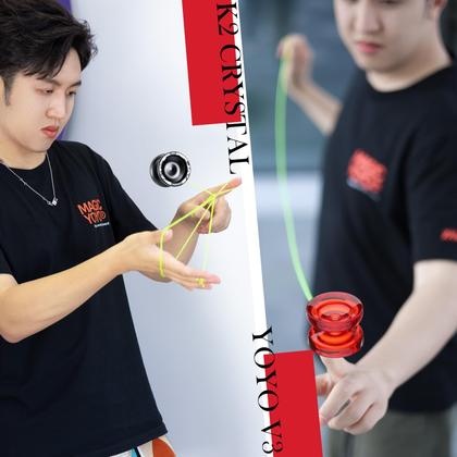 Imagem de Pacote Yoyo com 2 Yoyo responsivo para crianças ShungRu V3 preto e vermelho K2