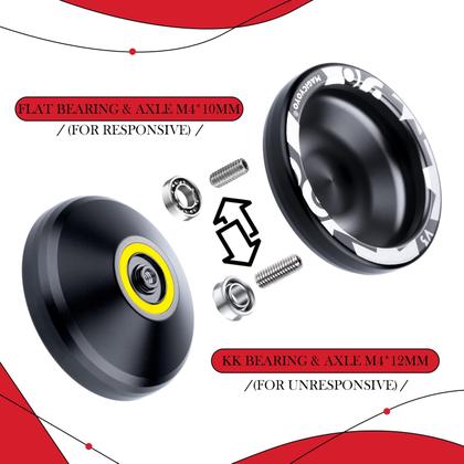 Imagem de Pacote Yoyo com 2 Yoyo responsivo para crianças ShungRu V3 preto e vermelho K2